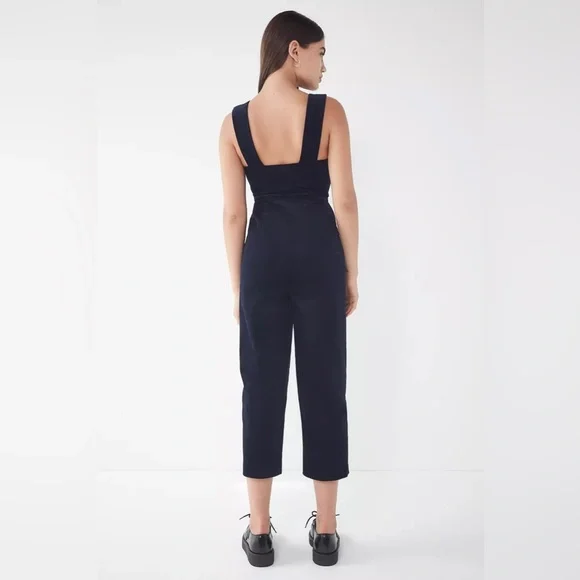 Urban Outfitters BDG April Corduroy Zip Front Jumpsuit-Size Small-Navy Blue - Picture 3 of 11